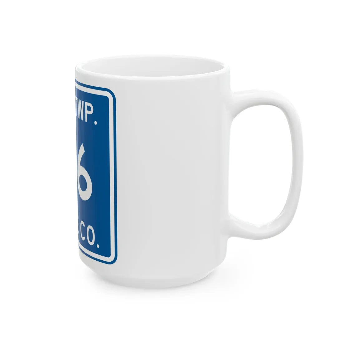 Paint Township Route 196 Wayne County Ohio (Ohio) (Road Sign) White Coffee Mug - Go Mug Yourself