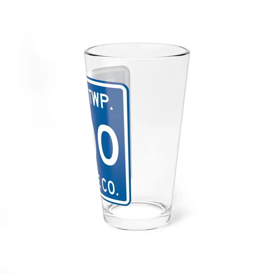 Paint Township Wayne County Ohio route shield template (Ohio) (Road Sign) Pint Glss 16oz - Go Mug Yourself