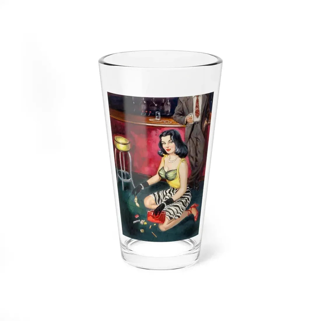 Painted Lips, paperback cover, 1951 - Pint Glass 16oz 16oz - Go Mug Yourself