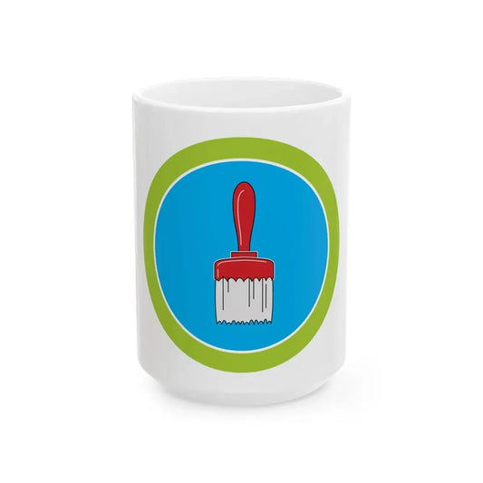 Painting (Boy Scout Merit Badge) White Coffee Mug 15oz - Go Mug Yourself