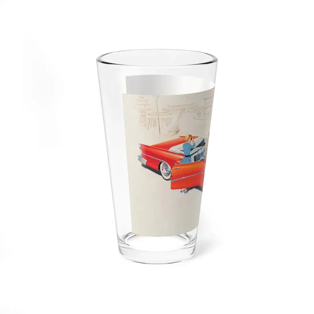 Pair of Vintage Chrysler-Buick advertisements (2) (Magazine Illustration) Pint Glass 16oz - Go Mug Yourself