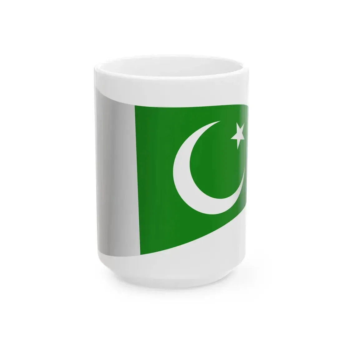 Pakistan Flag - iconic waving (Pakistan) White Coffee Mug 15oz - Go Mug Yourself