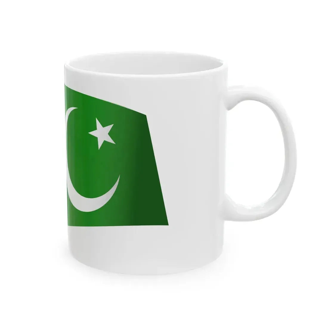 Pakistan Flag - iconic waving (Pakistan) White Coffee Mug - Go Mug Yourself
