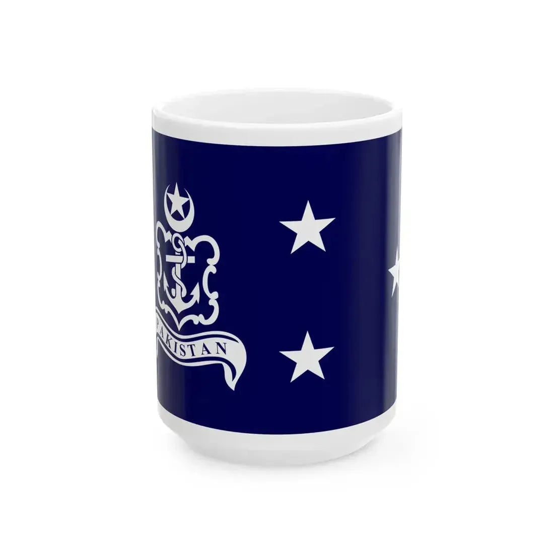 Pakistan Navy Vice Admiral (Pakistan) White Coffee Mug 15oz - Go Mug Yourself