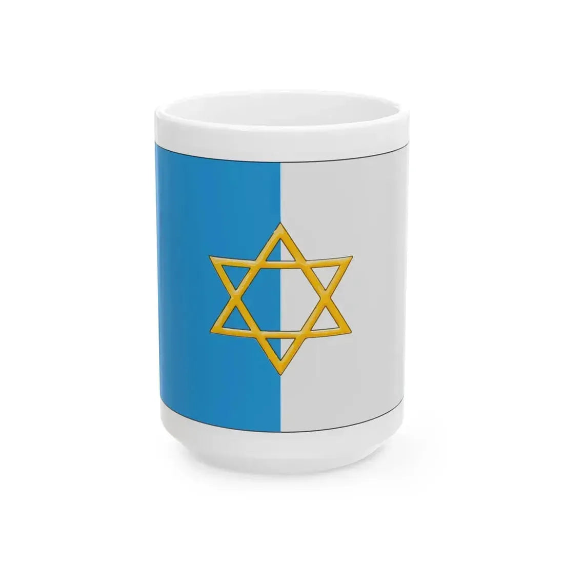 Palestine flag 1924 by British Mandate (Israel) White Coffee Mug 15oz - Go Mug Yourself