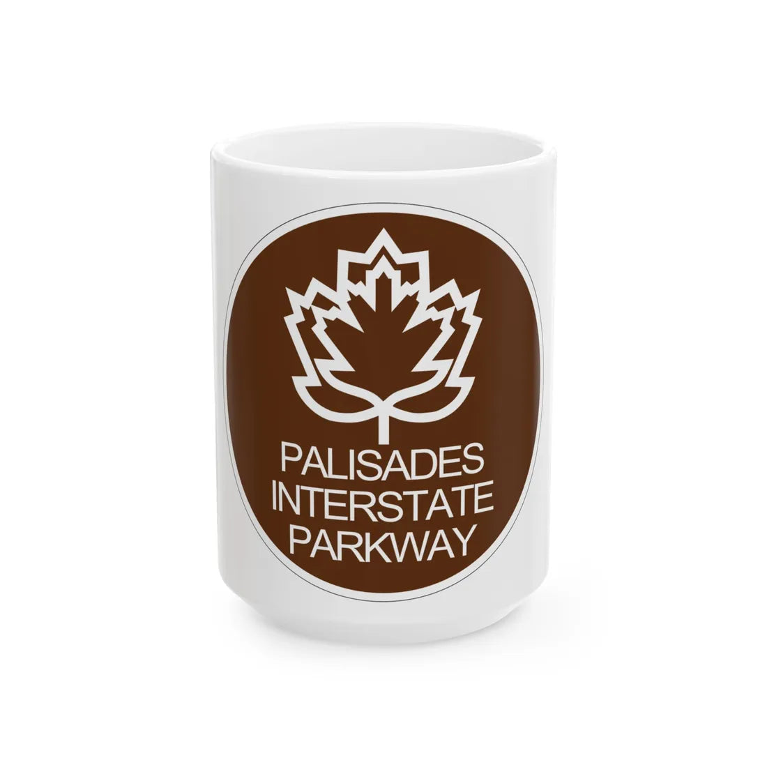 Palisades Interstate Pkwy (New York) (Road Sign) White Coffee Mug 15oz - Go Mug Yourself