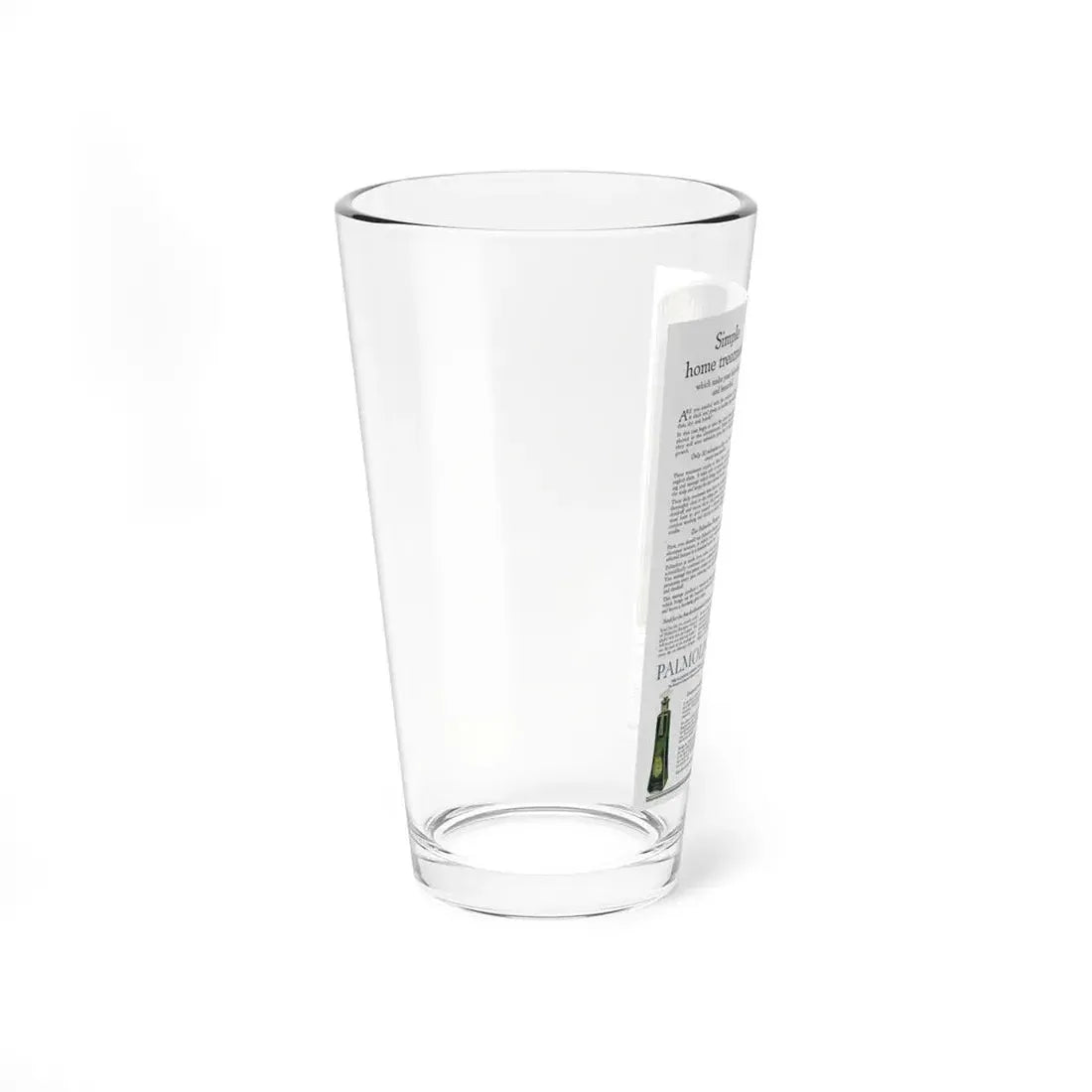Palmolive ad, Ladies' Home Journal, August 1920 (Magazine Illustration) Pint Glass 16oz - Go Mug Yourself