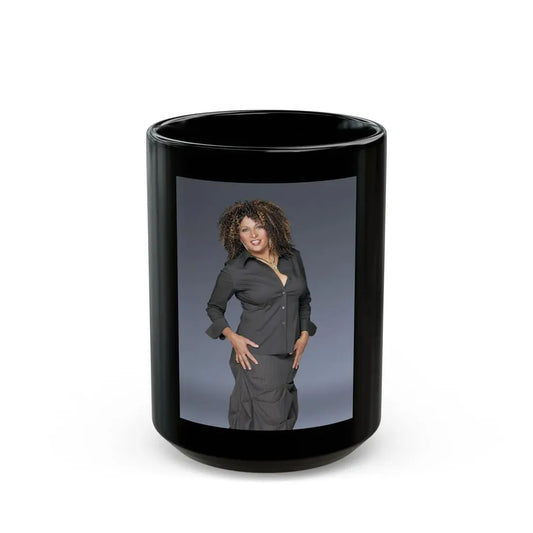 Pam Grier #08 (Vintage Female Icon) Black Coffee Mug 15oz - Go Mug Yourself