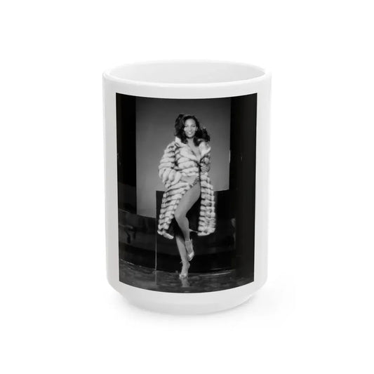 Pam Grier #16 (Vintage Female Icon) White Coffee Mug 15oz - Go Mug Yourself