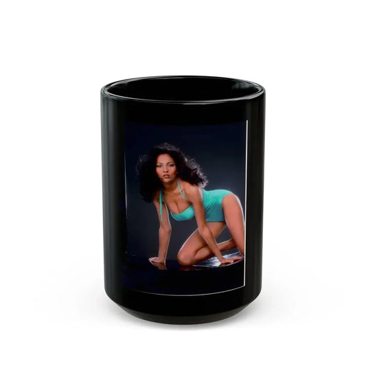 Pam Grier #21 (Vintage Female Icon) Black Coffee Mug 15oz - Go Mug Yourself