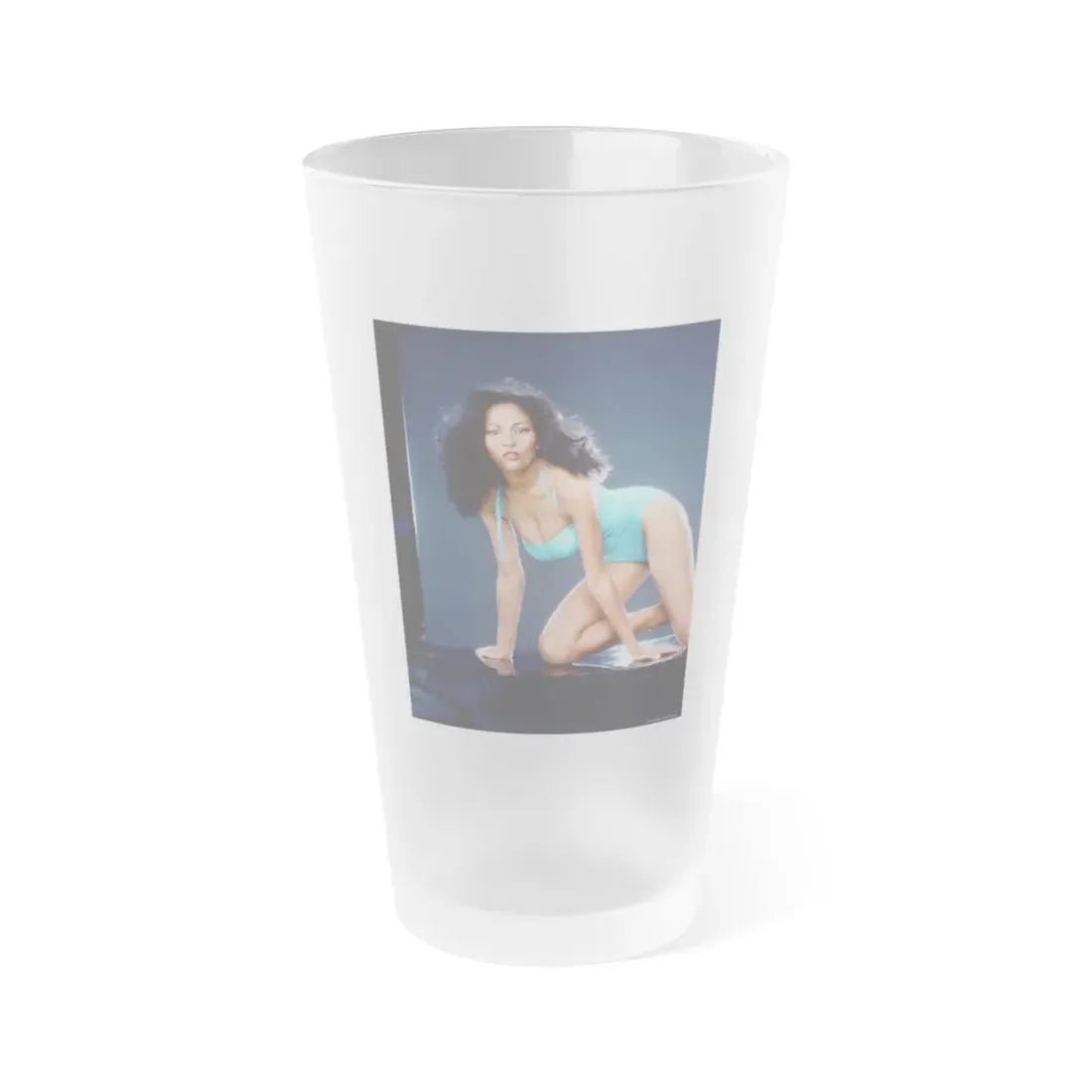 Pam Grier #211 (Vintage Female Icon) Frosted Pint Glass 16oz 16oz Frosted - Go Mug Yourself