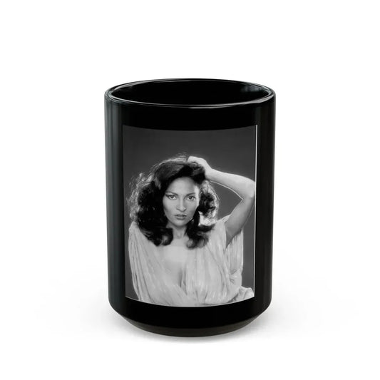 Pam Grier #22 (Vintage Female Icon) Black Coffee Mug 15oz - Go Mug Yourself