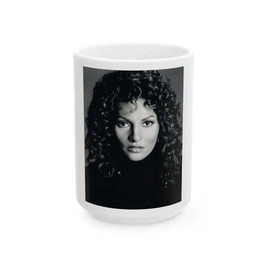 Pam Grier #27 (Vintage Female Icon) White Coffee Mug 15oz - Go Mug Yourself