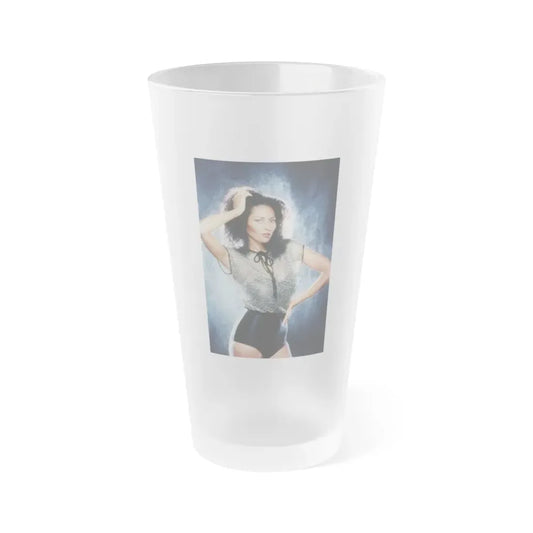 Pam Grier #31 (Vintage Female Icon) Frosted Pint Glass 16oz 16oz Frosted - Go Mug Yourself