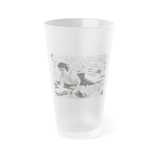 Pamela Duncan #01 (Vintage Female Icon) Frosted Pint Glass 16oz 16oz Frosted - Go Mug Yourself