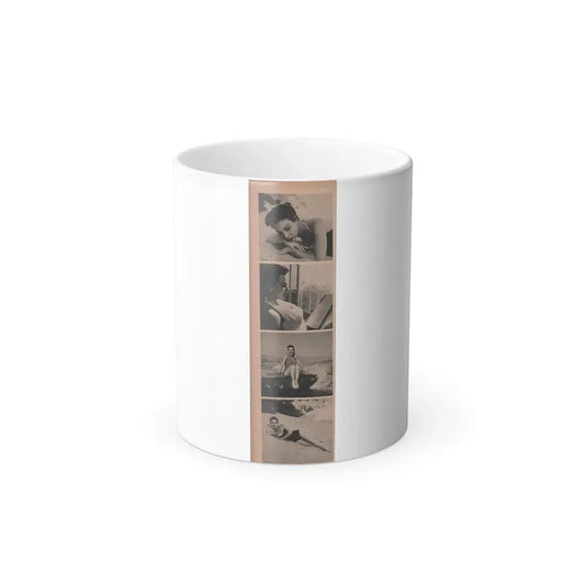 Pamela Duncan #10 - Night and Day Oversized Mag. Feb. '55 - 4 B&W Photos (Vintage Female Icon) Color Changing Mug 11oz 11oz - Go Mug Yourself