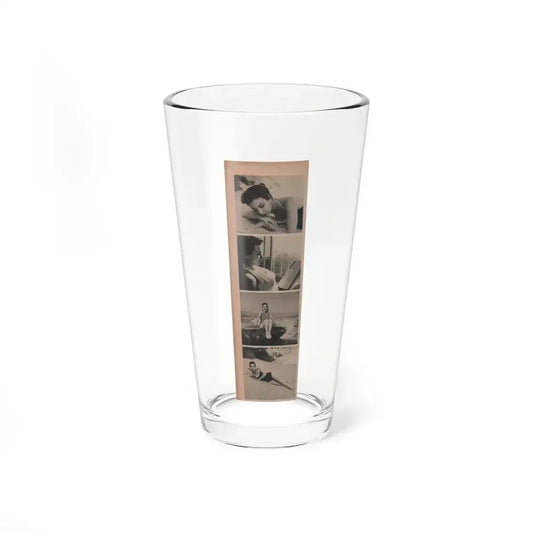 Pamela Duncan #10 - Night and Day Oversized Mag. Feb. '55 - 4 B&W Photos (Vintage Female Icon) Pint Glass 16oz 16oz - Go Mug Yourself