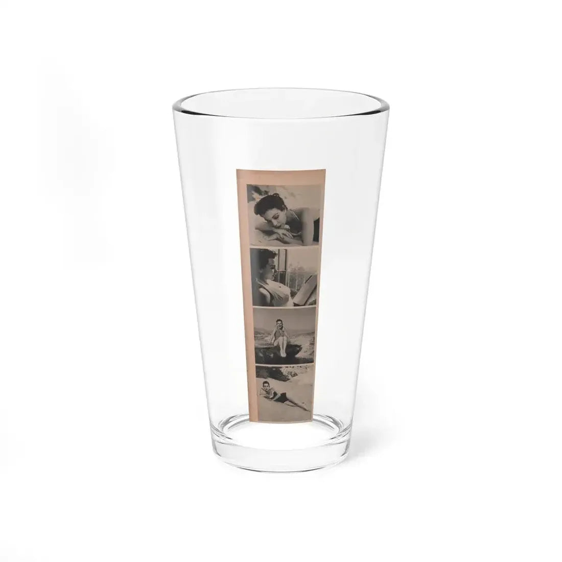 Pamela Duncan #10 - Night and Day Oversized Mag. Feb. '55 - 4 B&W Photos (Vintage Female Icon) Pint Glass 16oz 16oz - Go Mug Yourself