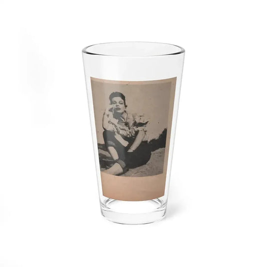 Pamela Duncan #11 - Night and Day Oversized Mag. Feb. '55 - 1 Cropped B&W Photo (Vintage Female Icon) Pint Glass 16oz 16oz - Go Mug Yourself