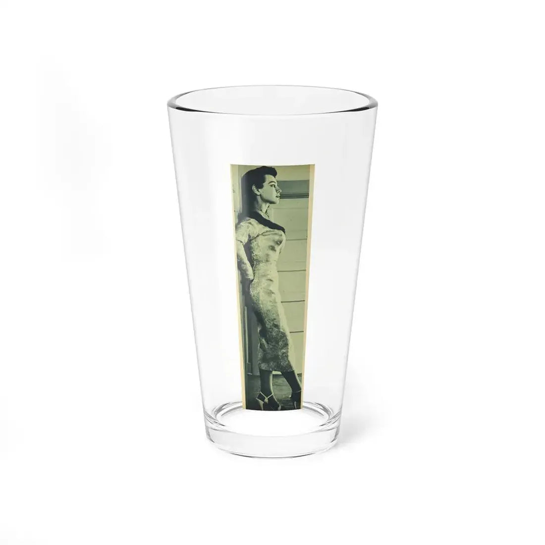 Pamela Duncan #12 - Night and Day Oversized Mag. Feb. '55 - 1 Cropped B&W Photo (Vintage Female Icon) Pint Glass 16oz 16oz - Go Mug Yourself