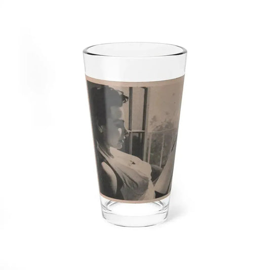 Pamela Duncan #17 - Night and Day Oversized Mag. Feb. '55 - 1 Cropped B&W Photo (Vintage Female Icon) Pint Glass 16oz 16oz - Go Mug Yourself
