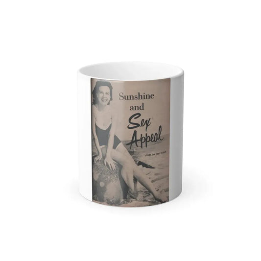 Pamela Duncan #23 - PHOTO Digest Mag. March '55 - 1 B&W Photo (Vintage Female Icon) Color Changing Mug 11oz 11oz - Go Mug Yourself
