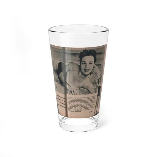 Pamela Duncan #26 - PHOTO Digest Mag. March '55 - 2 B&W Photos & Short Article (Vintage Female Icon) Pint Glass 16oz 16oz - Go Mug Yourself
