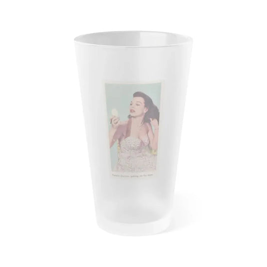 Pamela Duncan #34 - 2.25x4 Clipping (Vintage Female Icon) Frosted Pint Glass 16oz 16oz Frosted - Go Mug Yourself
