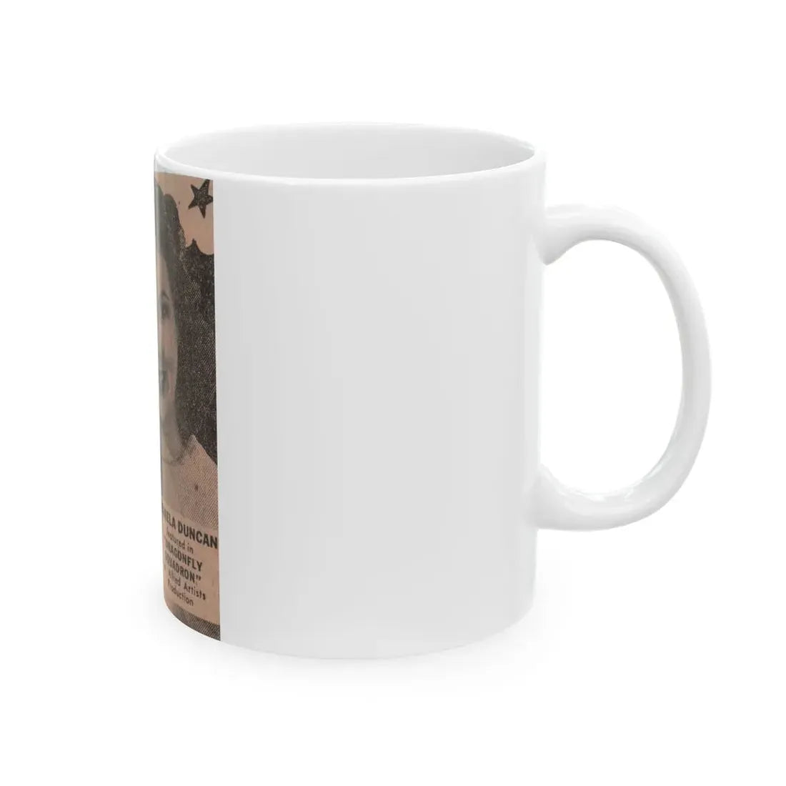 Pamela Duncan #35 - 3x2 Clipping (Vintage Female Icon) White Coffee Mug - Go Mug Yourself