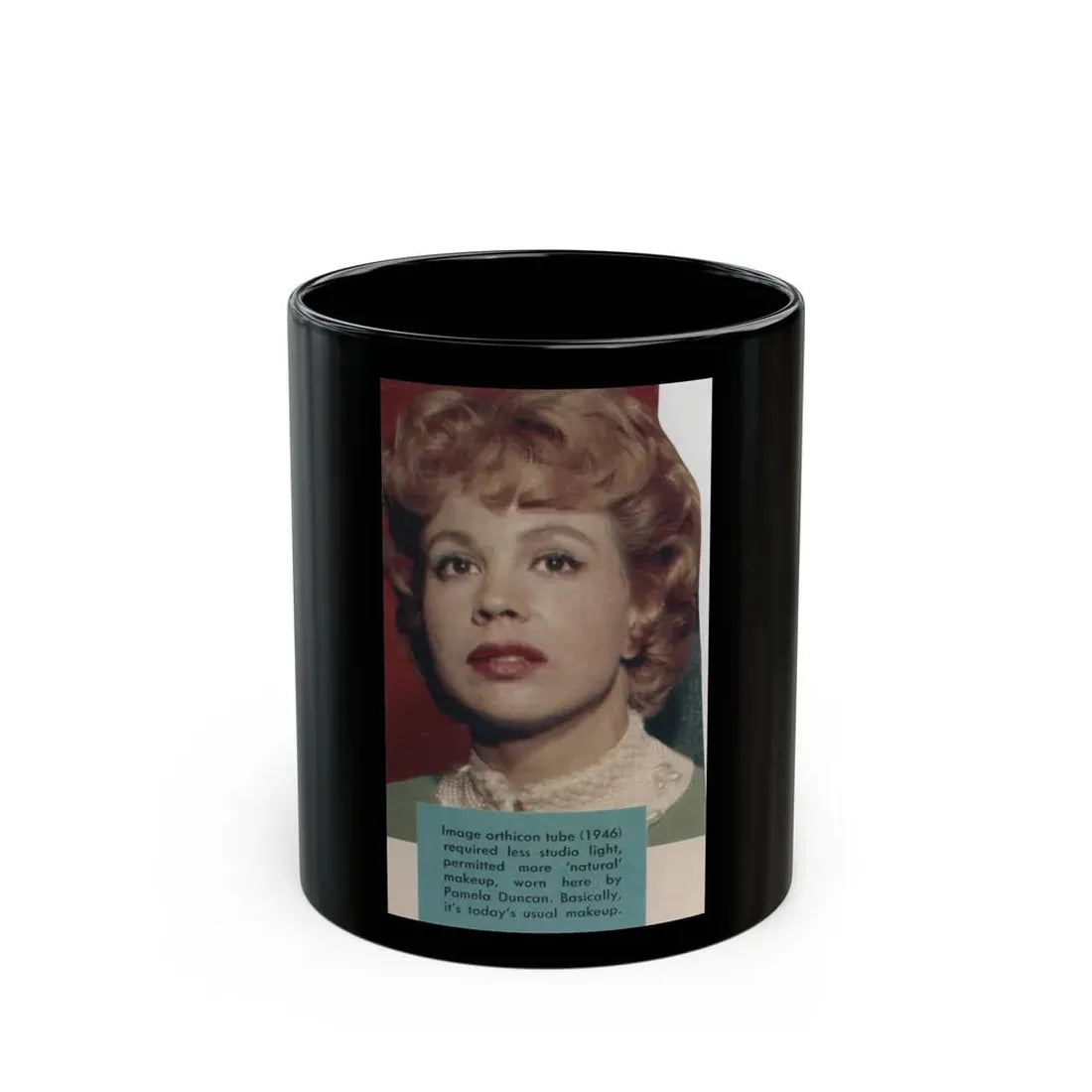 Pamela Duncan #36 - 2.5x4 Clipping (Vintage Female Icon) Black Coffee Mug 11oz - Go Mug Yourself