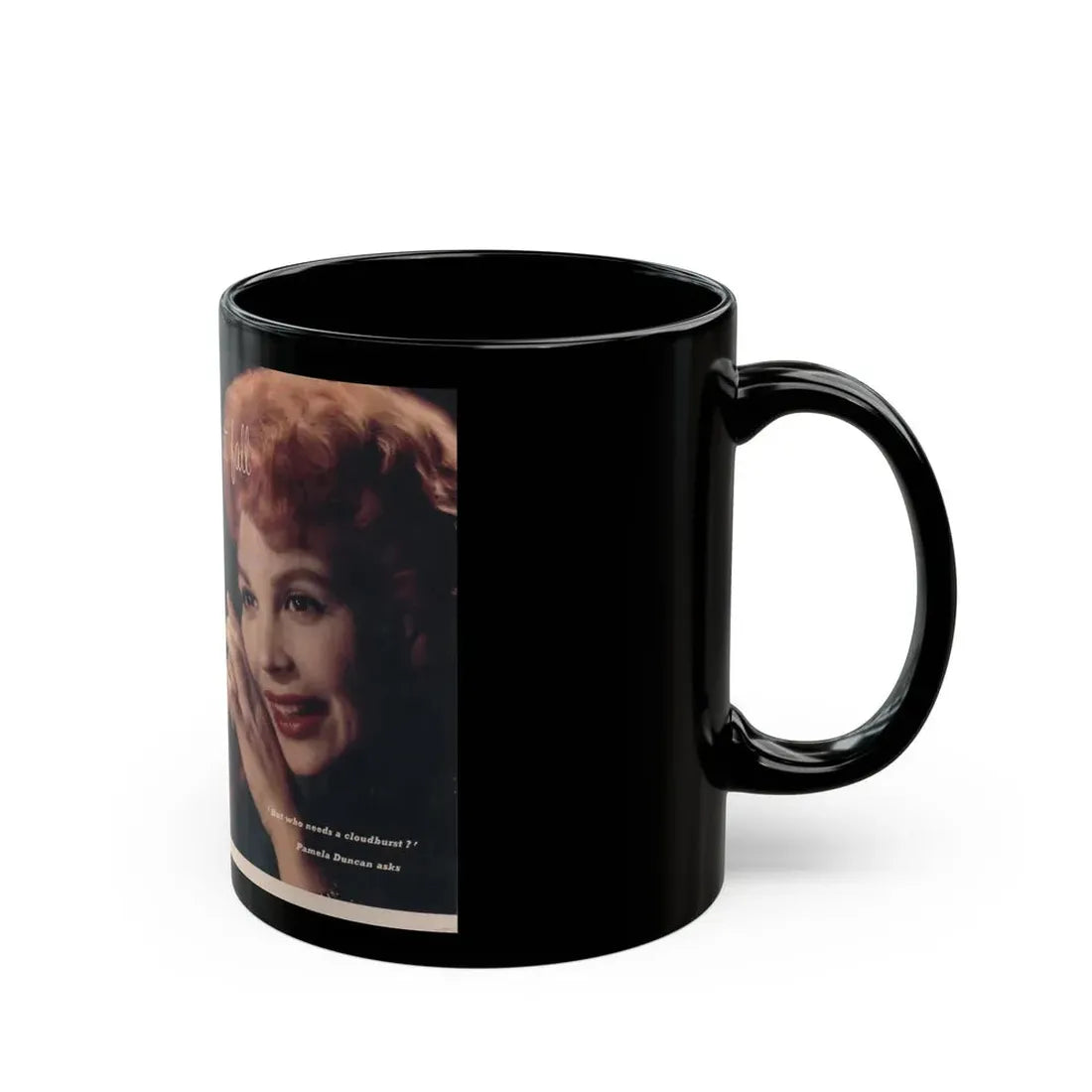 Pamela Duncan #37 - 7x10 (Vintage Female Icon) Black Coffee Mug - Go Mug Yourself