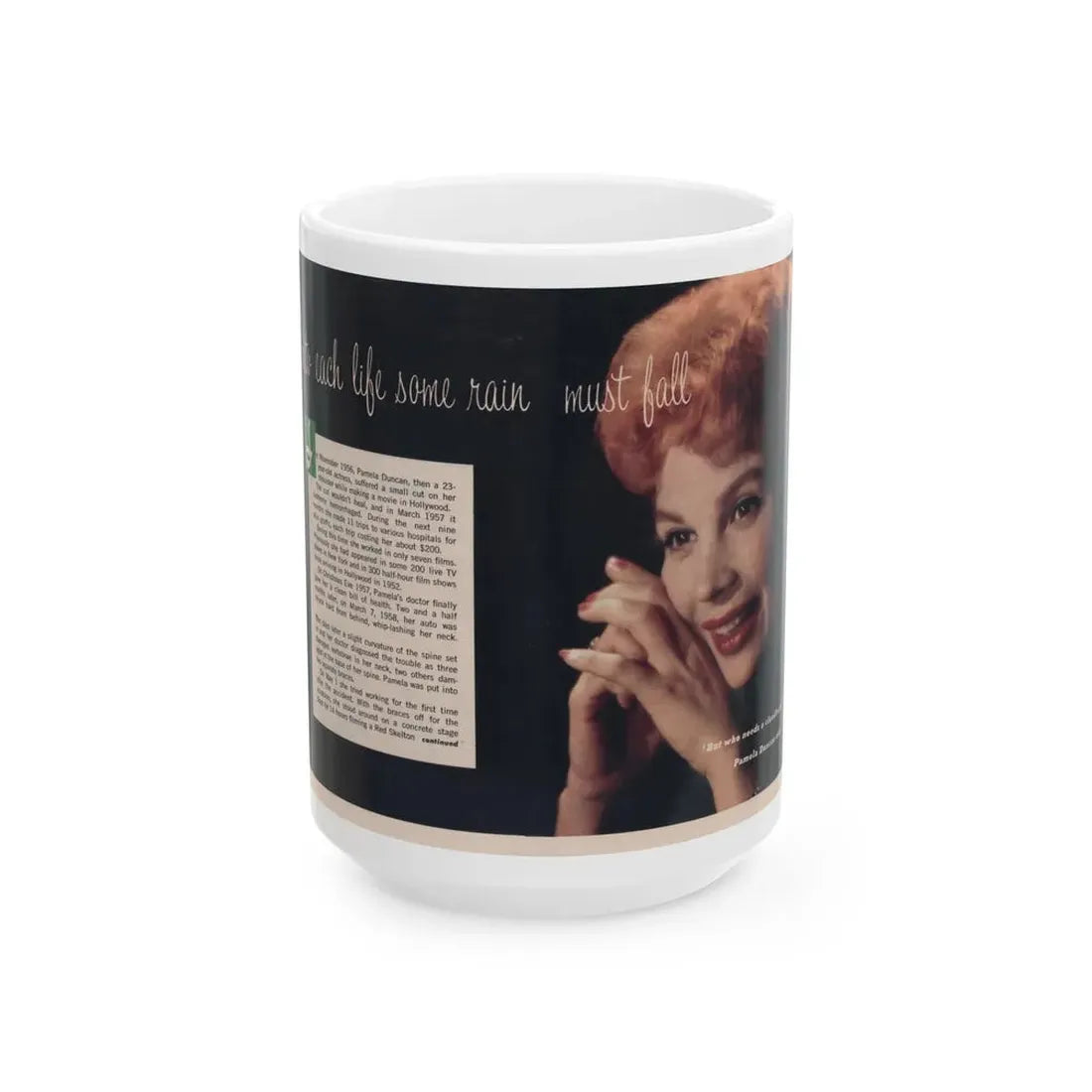 Pamela Duncan #37 - 7x10 (Vintage Female Icon) White Coffee Mug 15oz - Go Mug Yourself