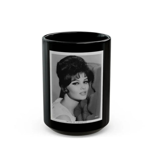 Pamela Tiffin #05 (Vintage Female Icon) Black Coffee Mug 15oz - Go Mug Yourself