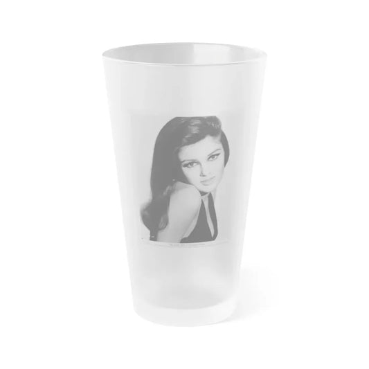 Pamela Tiffin #07 (Vintage Female Icon) Frosted Pint Glass 16oz 16oz Frosted - Go Mug Yourself