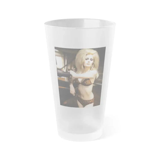 Pamela Tiffin #1161 (Vintage Female Icon) Frosted Pint Glass 16oz 16oz Frosted - Go Mug Yourself