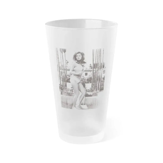 Pamela Tiffin #1251 (Vintage Female Icon) Frosted Pint Glass 16oz 16oz Frosted - Go Mug Yourself