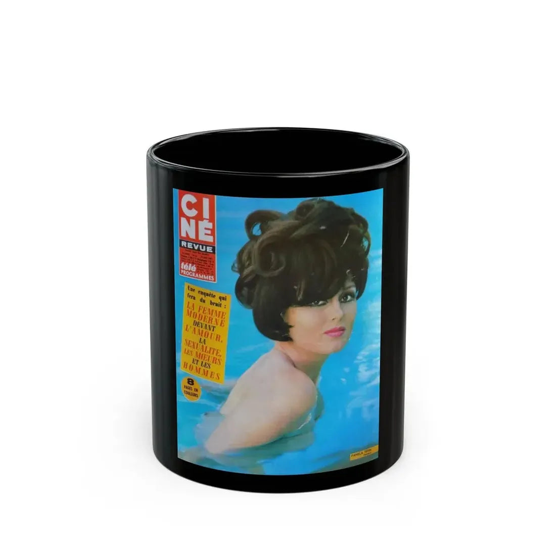 Pamela Tiffin #144 - Mag. Cover (Vintage Female Icon) Black Coffee Mug 11oz - Go Mug Yourself