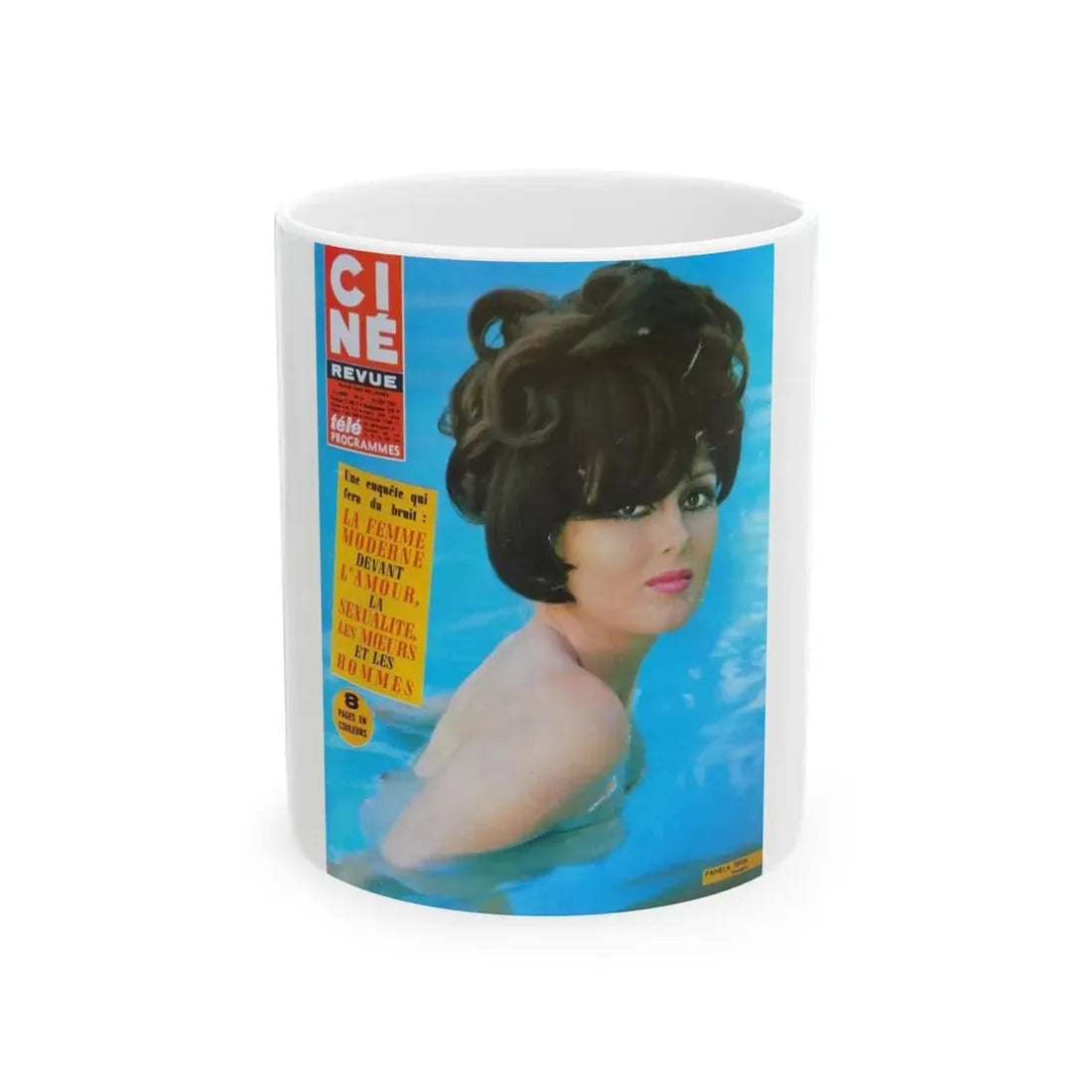 Pamela Tiffin #144 - Mag. Cover (Vintage Female Icon) White Coffee Mug 11oz - Go Mug Yourself
