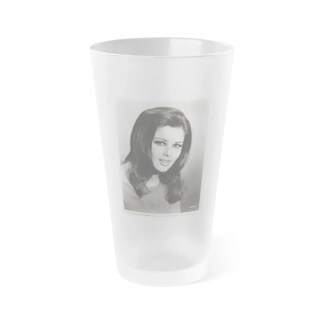 Pamela Tiffin #1481 (Vintage Female Icon) Frosted Pint Glass 16oz 16oz Frosted - Go Mug Yourself