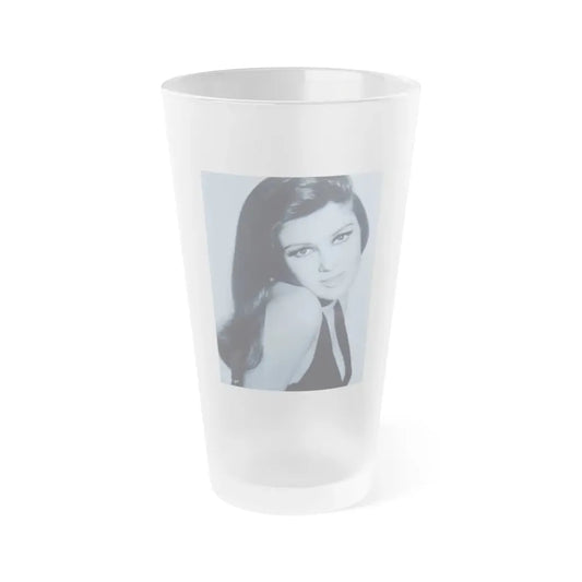 Pamela Tiffin #1551 (Vintage Female Icon) Frosted Pint Glass 16oz 16oz Frosted - Go Mug Yourself