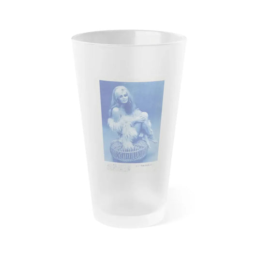 Pamela Tiffin #16 (Vintage Female Icon) Frosted Pint Glass 16oz 16oz Frosted - Go Mug Yourself