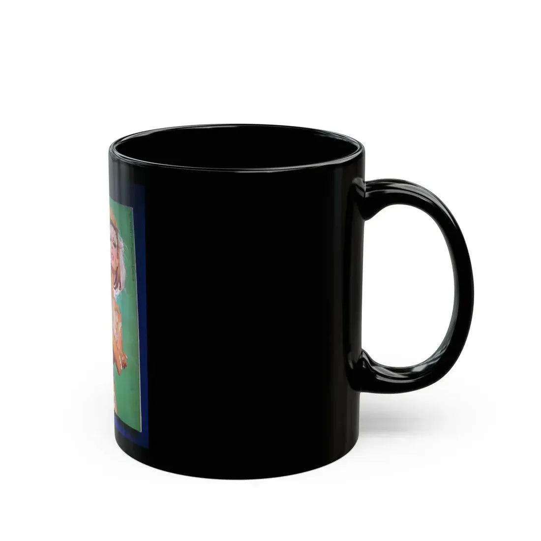 Pamela Tiffin #175 - Mag. on Table Pam on Cover (Vintage Female Icon) Black Coffee Mug - Go Mug Yourself