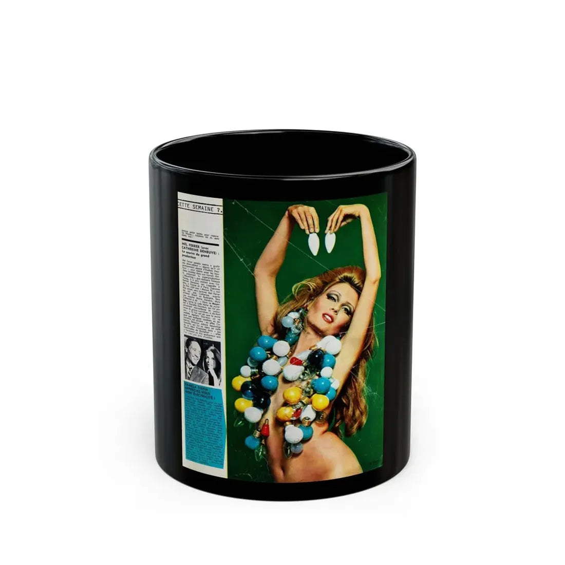 Pamela Tiffin #183 - Mag. Page (Vintage Female Icon) Black Coffee Mug 11oz - Go Mug Yourself
