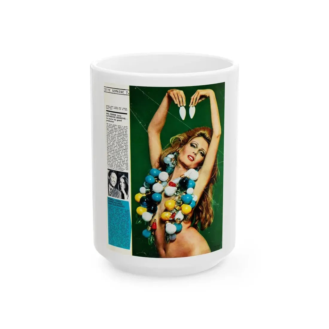 Pamela Tiffin #183 - Mag. Page (Vintage Female Icon) White Coffee Mug 15oz - Go Mug Yourself