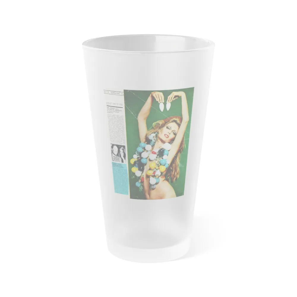 Pamela Tiffin #183 - Mag. Page (Vintage Female Icon) Frosted Pint Glass 16oz-16oz-Frosted-Go Mug Yourself