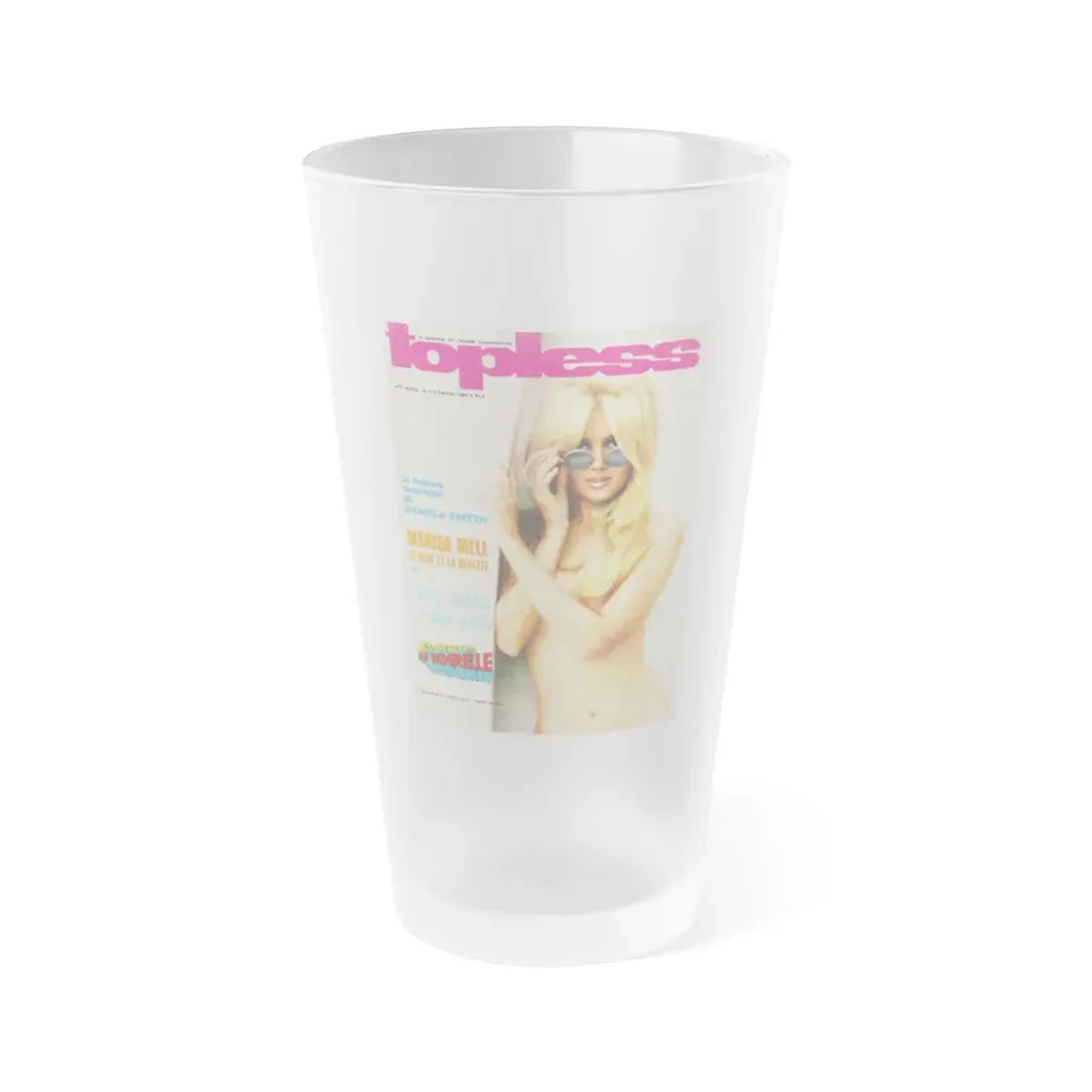 Pamela Tiffin #185 - Mag. Cover (Vintage Female Icon) Frosted Pint Glass 16oz 16oz Frosted - Go Mug Yourself