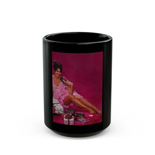 Pamela Tiffin #199 (Vintage Female Icon) Black Coffee Mug 15oz - Go Mug Yourself