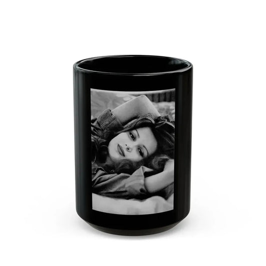 Pamela Tiffin #20 (Vintage Female Icon) Black Coffee Mug 15oz - Go Mug Yourself