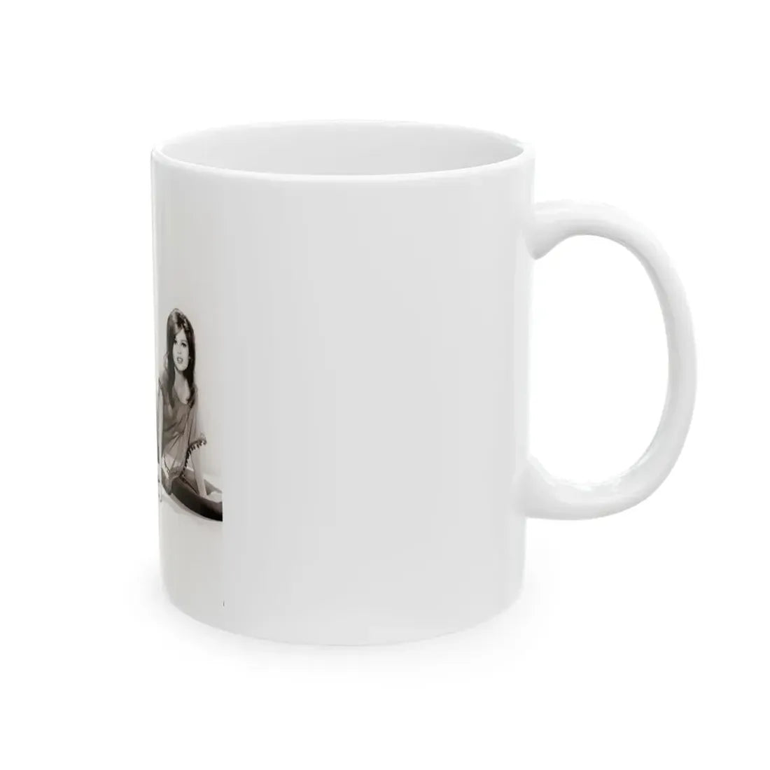 Pamela Tiffin #202 - 8x10 B&W Full Body Photo from 1964 (Vintage Female Icon) White Coffee Mug - Go Mug Yourself