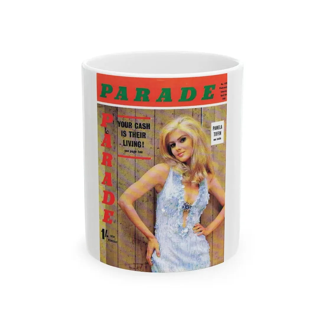 Pamela Tiffin #21 - Mag. Cover (Vintage Female Icon) White Coffee Mug 11oz - Go Mug Yourself